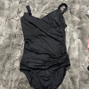 Elegant Black One-Piece Swimsuit